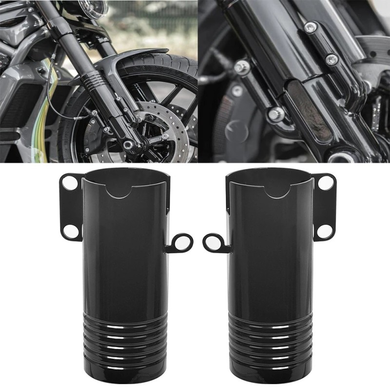 Black Lower Fork Tube Covers For Harley V-ROD Night Rod Special VRSCDX VRSCF VROD VRSC