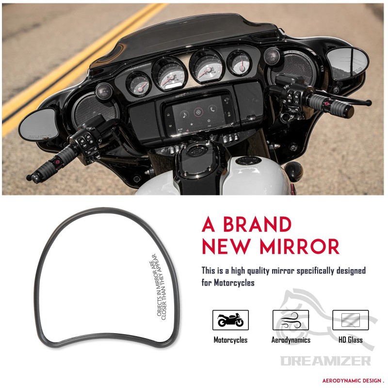 Rearview Mirror For Harley Electra Street Glide Ultra Limited Tri Glide 2014 Batwing Fairing Mount Side Mirrors