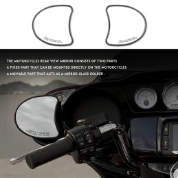 Rearview Mirror For Harley Electra Street Glide Ultra Limited Tri Glide 2014 Batwing Fairing Mount Side Mirrors