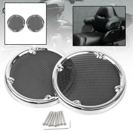 Speaker Trim Mesh Grills Covers Fits For Harley Electra Glide Ultra Classic FLHTCU 1996-2013