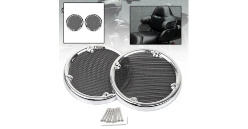 Speaker Trim Mesh Grills Covers Fits For Harley Electra Glide Ultra Classic FLHTCU 1996-2013