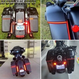 LED Saddlebag Brake Flowing Turn Signal Running Accent Light For Harley Touring Road King Electra Glide CVO 2014-2023