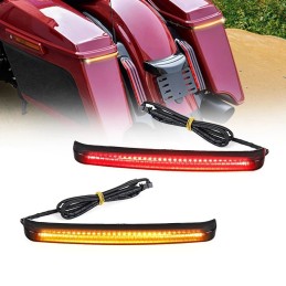 LED Saddlebag Brake Flowing Turn Signal Running Accent Light For Harley Touring Road King Electra Glide CVO 2014-2023