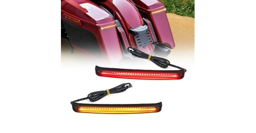 LED Saddlebag Brake Flowing Turn Signal Running Accent Light For Harley Touring Road King Electra Glide CVO 2014-2023