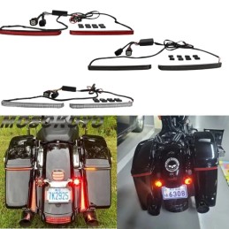 LED Saddlebag Brake Flowing Turn Signal Running Accent Light For Harley Touring Road King Electra Glide CVO 2014-2023