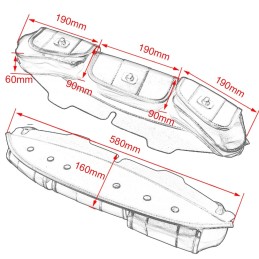 Torba na owiewkę szybę  Harley Davidson Electra Street Glide Touring z lat 1996-2013, wykonana z ekologicznej skóry