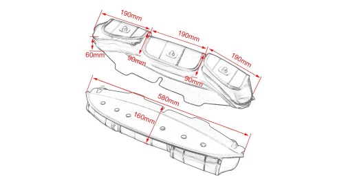 Torba na owiewkę szybę  Harley Davidson Electra Street Glide Touring z lat 1996-2013, wykonana z ekologicznej skóry