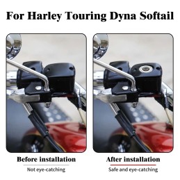 Brake Master Front Cylinder Cover For Harley Softail Fat Boy Slim Touring Road King Street Glide FLHT Dyna Low Rider