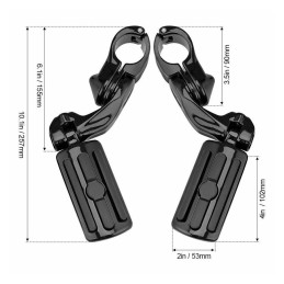 1 1/4" 32mm Motorcycle Foot Rest Highway Engine Guard Foot Pegs Mount For Harley Electra Glide Ultra Classic FLHTCU Sportster