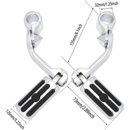 1 1/4" 32mm Motorcycle Foot Rest Highway Engine Guard Foot Pegs Mount For Harley Electra Glide Ultra Classic FLHTCU Sportster