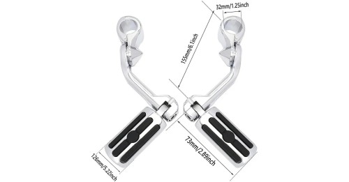 1 1/4" 32mm Motorcycle Foot Rest Highway Engine Guard Foot Pegs Mount For Harley Electra Glide Ultra Classic FLHTCU Sportster