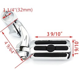 1 1/4" 32mm Motorcycle Foot Rest Highway Engine Guard Foot Pegs Mount For Harley Electra Glide Ultra Classic FLHTCU Sportster