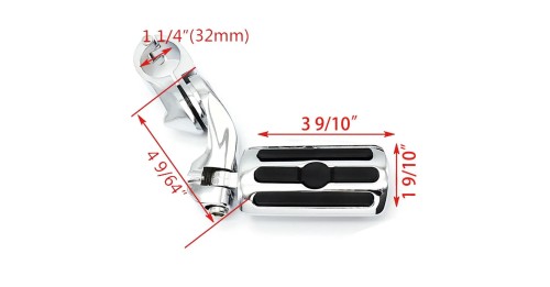 1 1/4" 32mm Motorcycle Foot Rest Highway Engine Guard Foot Pegs Mount For Harley Electra Glide Ultra Classic FLHTCU Sportster