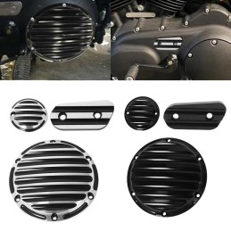 Aluminum Motorcycle 6 Holes Derby Timer Clutch Timing Covers Inspection Cover Cap For Harley Sportster Iron XL883 XL1200