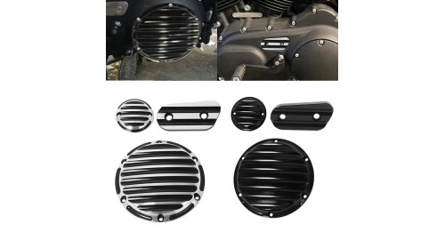 Aluminum Motorcycle 6 Holes Derby Timer Clutch Timing Covers Inspection Cover Cap For Harley Sportster Iron XL883 XL1200