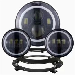 Harley Davidson 7-calowy reflektor LED projektor + 4,5 calowe światła przeciwmgielne Touring Electra Glide + uchwyt