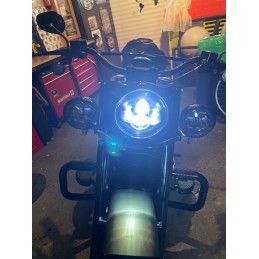 Harley Davidson 7-calowy reflektor LED projektor + 4,5 calowe światła przeciwmgielne Touring Electra Glide + uchwyt