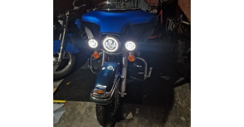 Harley Davidson 7-calowy reflektor LED projektor + 4,5 calowe światła przeciwmgielne Touring Electra Glide + uchwyt