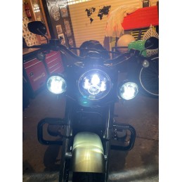 Harley Davidson 7" Led Projector Moto Headlight + 4,5 Fog Passing Lights Touring Electra Glide Headlamp Bracket Parts