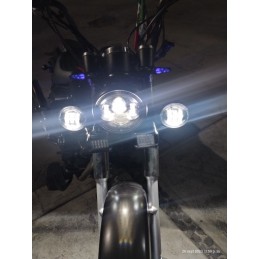 Harley Davidson 7-calowy reflektor LED projektor + 4,5 calowe światła przeciwmgielne Touring Electra Glide + uchwyt