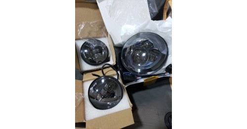 Harley Davidson 7-calowy reflektor LED projektor + 4,5 calowe światła przeciwmgielne Touring Electra Glide + uchwyt