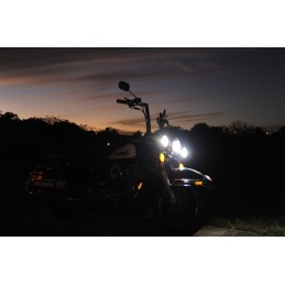 Harley Davidson 7-calowy reflektor LED projektor + 4,5 calowe światła przeciwmgielne Touring Electra Glide + uchwyt