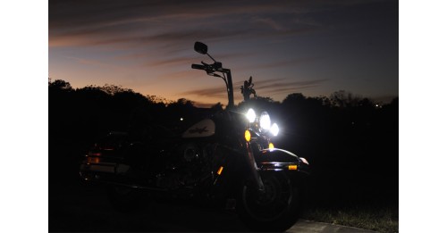 Harley Davidson 7-calowy reflektor LED projektor + 4,5 calowe światła przeciwmgielne Touring Electra Glide + uchwyt