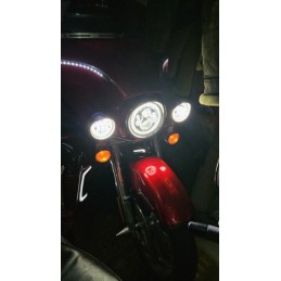 Harley Davidson 7-calowy reflektor LED projektor + 4,5 calowe światła przeciwmgielne Touring Electra Glide + uchwyt