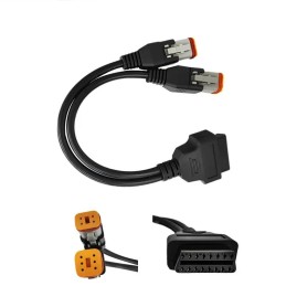 Adapter OBD2 Harley Davidson 6-pin 4-pin OBD2, kabel diagnostyczny, skaner Harley Davidson TEXA