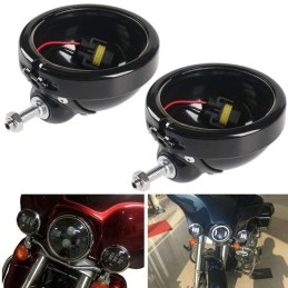 4.5 inch Harley Davidson Housing Bracket Mounting Ring Bucket for 4.5 inch Auxiliary Spot Fog Passing Light Electra Glide