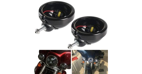 4.5 inch Harley Davidson Housing Bracket Mounting Ring Bucket for 4.5 inch Auxiliary Spot Fog Passing Light Electra Glide