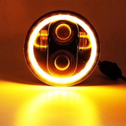 Reflektor LED 5.75"  projektor H4  DRL Harley Davidson Sportster Dyna Iron 883