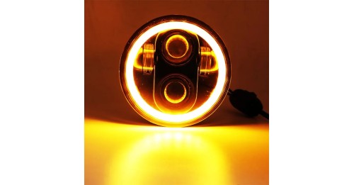 Reflektor LED 5.75"  projektor H4  DRL Harley Davidson Sportster Dyna Iron 883