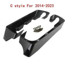 4" Hard Stretched Saddle Bag Extensions For Harley Touring Road King Street Glide Electra Glide 1994-2013 2014-2023