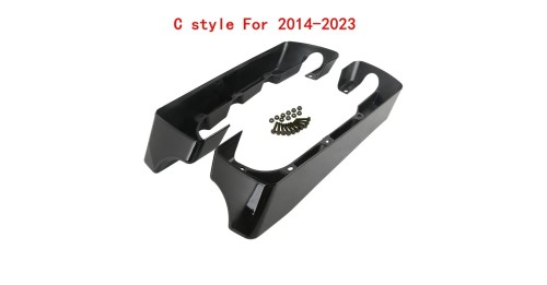 4" Hard Stretched Saddle Bag Extensions For Harley Touring Road King Street Glide Electra Glide 1994-2013 2014-2023