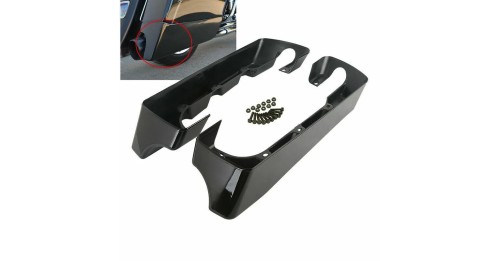 4" Hard Stretched Saddle Bag Extensions For Harley Touring Road King Street Glide Electra Glide 1994-2013 2014-2023