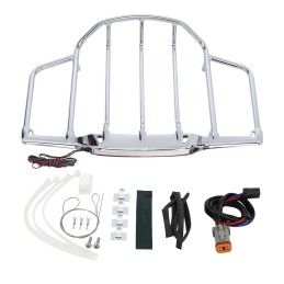 LED Light Pack Trunk Luggage Rack For Harley Touring Tour Pak Road King Electra Street Glide 1993-2013 Air Wing