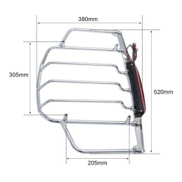 LED Light Pack Trunk Luggage Rack For Harley Touring Tour Pak Road King Electra Street Glide 1993-2013 Air Wing