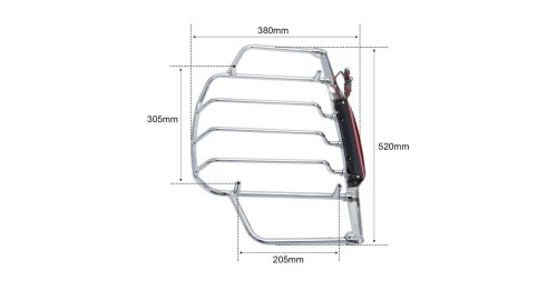 LED Light Pack Trunk Luggage Rack For Harley Touring Tour Pak Road King Electra Street Glide 1993-2013 Air Wing