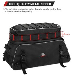 Travel Luggage Tour-Pack Rack Bag Collapsible Trunk Bags with Bar Straps for Street Glide for Electra Glide for Trike