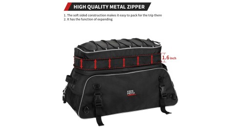 Travel Luggage Tour-Pack Rack Bag Collapsible Trunk Bags with Bar Straps for Street Glide for Electra Glide for Trike