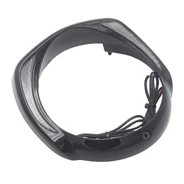 LED Headlight Bezel Visor Trim Ring With Amber Turn Signal For Harley davidson Touring 2014-UP