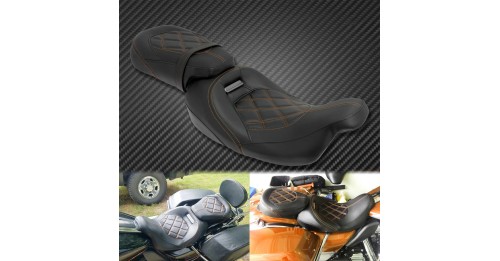 Fotel dwuosobowy kierowcy i pasażera skórzany  Harley Davidson Touring CVO Electra Street Glide Road King  09-23