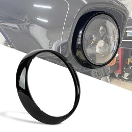 Headlight Lamp Trim Ring Cover 7" Headlight Assembly for harley Touring Road King Electra Glide Street FLHT FLHR