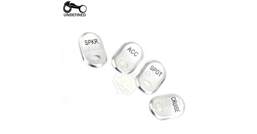 4pcs Chrome Steel Motorcycle Rocker Panel Switch Button Covers For Harley Davidson Touring Road Glide FLHT FLTR 1996-2013