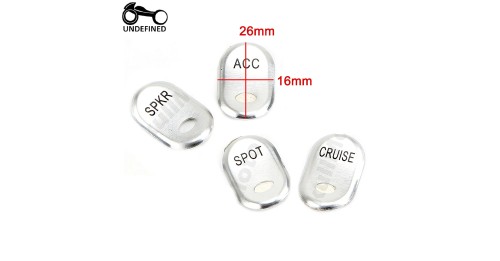 4pcs Chrome Steel Motorcycle Rocker Panel Switch Button Covers For Harley Davidson Touring Road Glide FLHT FLTR 1996-2013