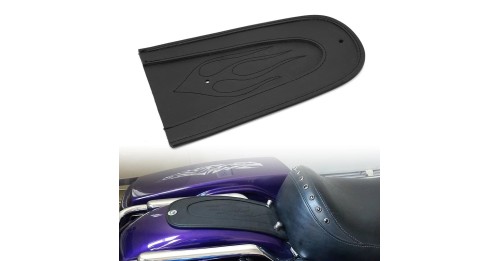 Flame Stitch Leather Motorcycle Black Rear Fender Bib Cover Pad Accessories Fit For Harley Sportster 883 1200 2004-up