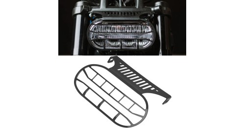 Black Front Headlight Guard Grill Cover Guard Protector For Harley Sportster S RH1250 2021-2022