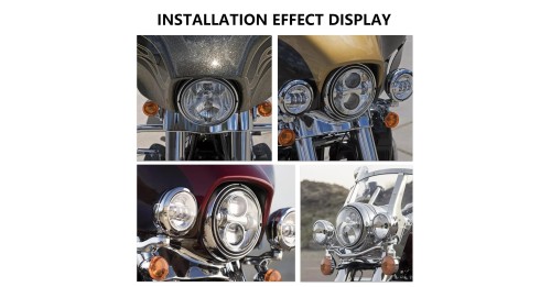 Headlight Lamp Trim Ring Cover 7" Headlight Assembly for harley Touring Road King Electra Glide Street FLHT FLHR