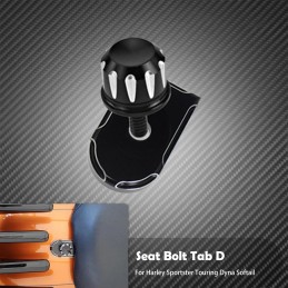 Rear Fender Seat Bolt Screw Nut Tab Kit Mount Knob Cover Harley Davidson Dyna Sportster XL Touring FLHR Softail